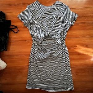 Stripped dress with stomach cut out